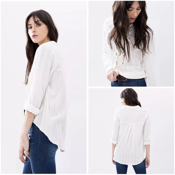 Free People Carter Dobby Embroidered Blouse - Picture 10 of 10